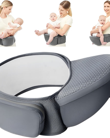 Marsupiu Ergonomic 3in1, pentru Bebelusi si Copii, 0-36 Luni, Bretele Reglabile pentru Umar si Sold, Inchidere Catarama