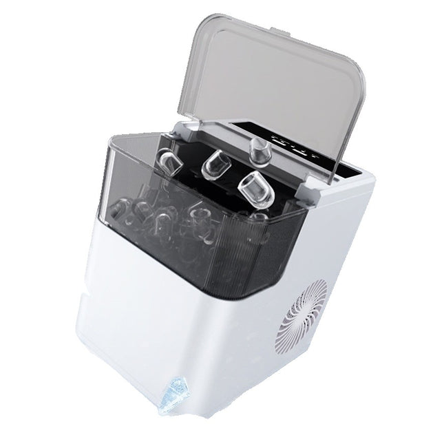 Masina de Facut Gheata, din ABS, 12 kg/24h, Capacitate 500 g, 2 Marimi, Portabil,Automata