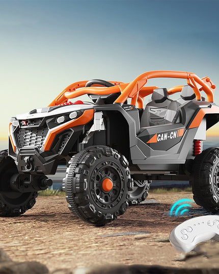Masina Electrica pentru Copii, Tip Buggy/UTV Off-Road Dual Drive, Conectare Bluetooth, Telecomanda, Lumina Intermitenta si Muzica, 6V 7Ah, 97 x 62 x 58 cm