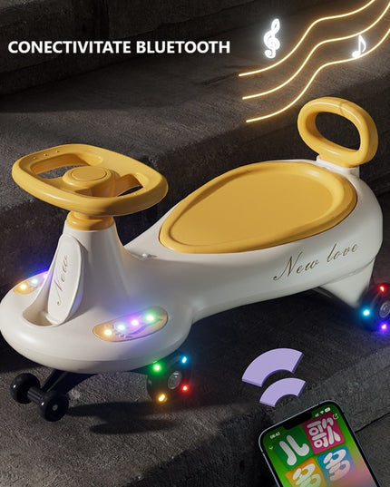 Masinuta, 1-8 Ani, Rotire 360 Grade, Anti-rasturnare, Roti Silentioase, Impingere, Bluetooth