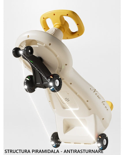 Masinuta, 1-8 Ani, Rotire 360 Grade, Anti-rasturnare, Roti Silentioase, Impingere, Bluetooth