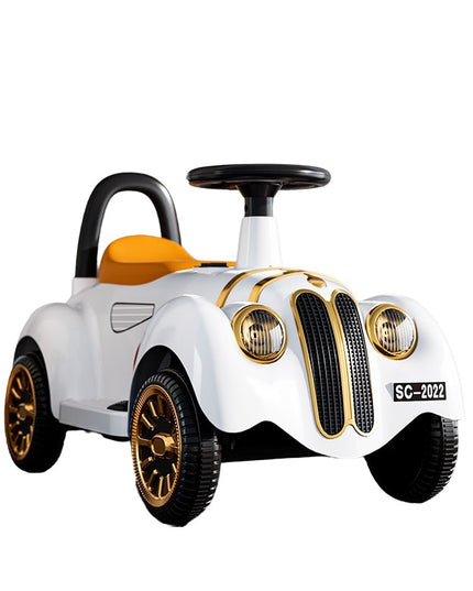 Masinuta Electrica Model de Epoca, cu Acumulator, Sistem Anti-Rasturnare, Sistem de Lumini si Sunet, 1-5 Ani