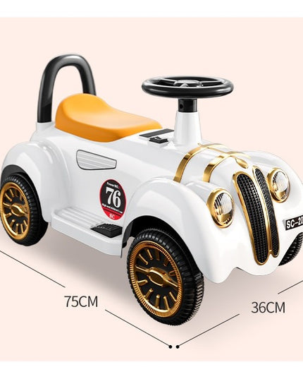 Masinuta Electrica Model de Epoca, cu Acumulator, Sistem Anti-Rasturnare, Sistem de Lumini si Sunet, 1-5 Ani