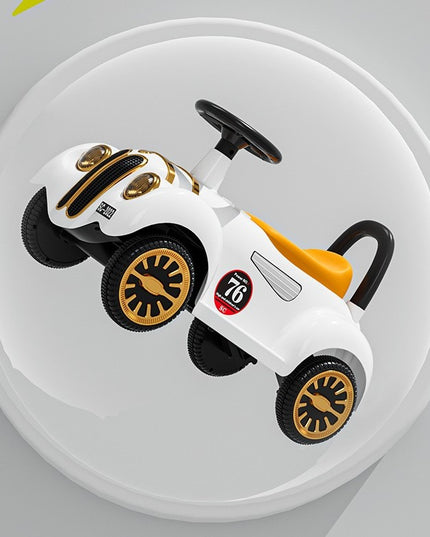 Masinuta Electrica Model de Epoca, cu Acumulator, Sistem Anti-Rasturnare, Sistem de Lumini si Sunet, 1-5 Ani