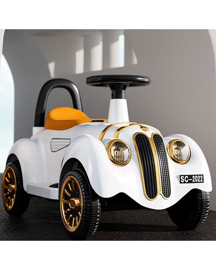 Masinuta Electrica Model de Epoca, cu Acumulator, Sistem Anti-Rasturnare, Sistem de Lumini si Sunet, 1-5 Ani