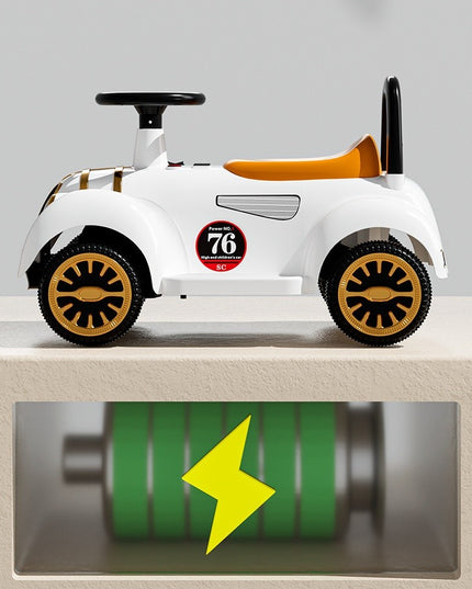 Masinuta Electrica Model de Epoca, cu Acumulator, Sistem Anti-Rasturnare, Sistem de Lumini si Sunet, 1-5 Ani