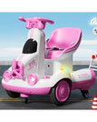 Roz / Masinuta Electrica, Flippy, pe 4 Roti, cu Telecomanda, Lumini Led si Muzica, +2 ani, Inaltime Reglabila, Roz