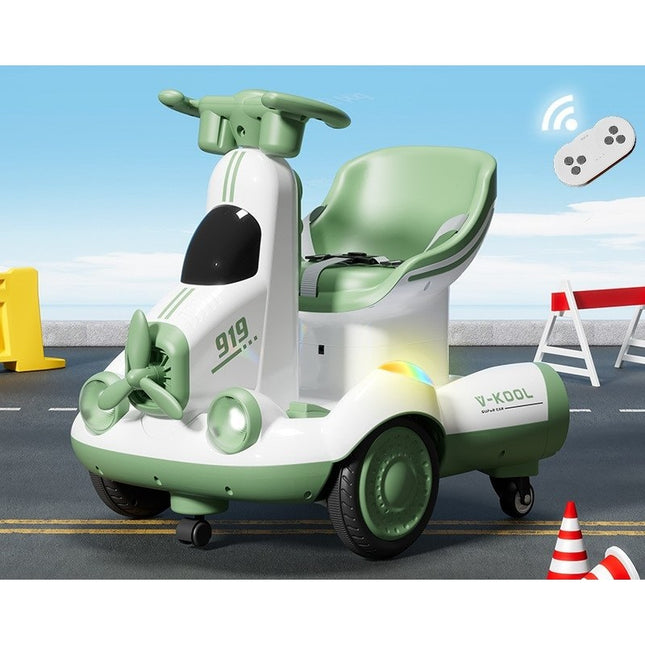 Masinuta Electrica, pe 4 Roti, cu Telecomanda, Lumini Led si Muzica, +2 ani, Inaltime Reglabila