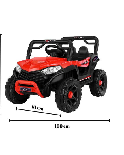 Masinuta Electrica pe 4 Roti, Tip Jeep, 2 Usi,cu Acumulator, Sistem Anti-Rasturnare, Sistem de Lumini si Sunet, 2-8 Ani, 100 x 61 x 62 cm