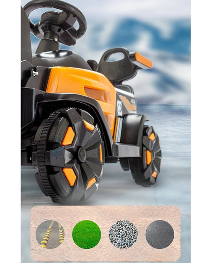 Masinuta Electrica Tip Excavator, Brat Electric cu Maneta de Control, Spatar si Bare Laterale, Sistem Muzica si Lumini, 1-8 Ani