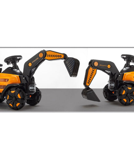 Masinuta Electrica Tip Excavator, Brat Electric cu Maneta de Control, Spatar si Bare Laterale, Sistem Muzica si Lumini, 1-8 Ani