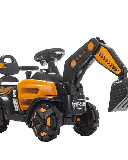 Masinuta Electrica Tip Excavator, Brat Electric cu Maneta de Control, Spatar si Bare Laterale, Sistem Muzica si Lumini, 1-8 Ani