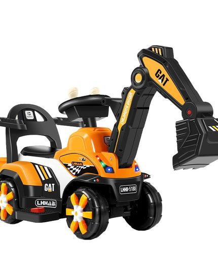 Masinuta Electrica Tip Excavator, Brat Electric cu Maneta de Control, Spatar si Bare Laterale, Sistem Muzica si Lumini, 1-8 Ani