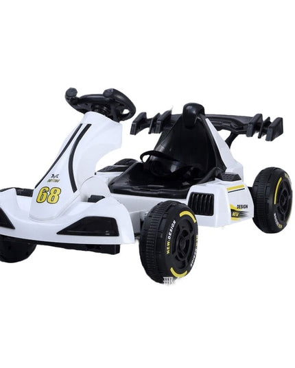 Masinuta Electrica Tip Kart, cu Telecomanda, Dimensiune Reglabila, 2 Viteze, Sistem de Lumini si Sunet, Pentru Copii intre 1.2 - 1.6 Inaltime