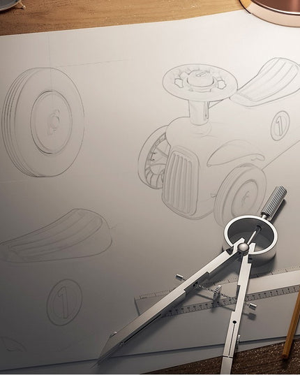 Masinuta Ride-On cu Sistem Anti-Rasturnare, Claxon pe Volan, 1-6 Ani