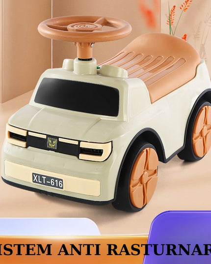 Masinuta Ride-On cu Sistem Anti-Rasturnare, Sistem de Lumini si Muzica, de Depozitare, 1-6 Ani