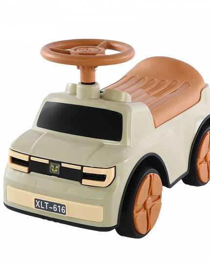 Masinuta Ride-On cu Sistem Anti-Rasturnare, Sistem de Lumini si Muzica, de Depozitare, 1-6 Ani