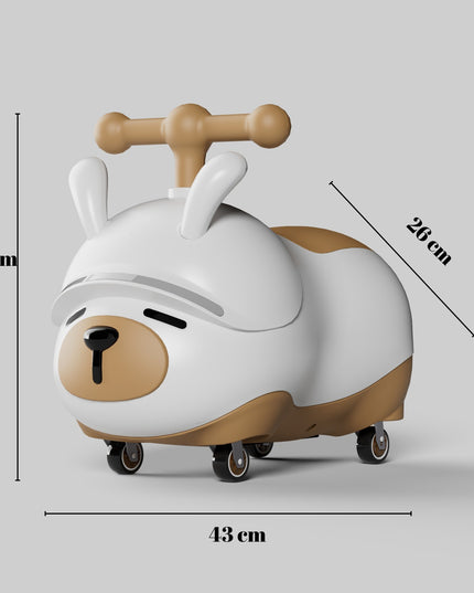 Masinuta Ride-On Sistem Anti-Rasturnare, Sistem de Lumini si Sunet, Bluetooth, 1-3 Ani, Model Catel