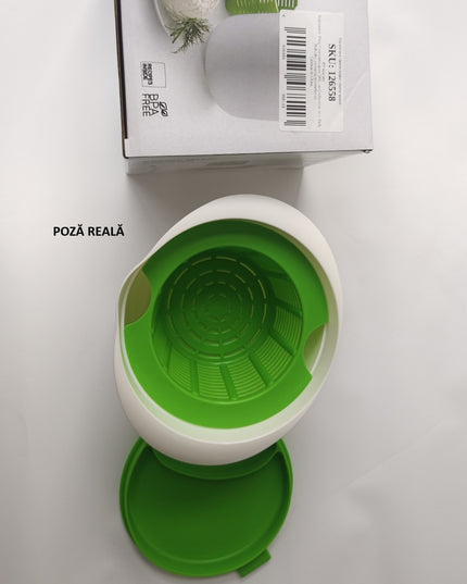 Recipient pentru Preparat Branza, Capac de Silicon, Cheese Maker din Plastic, Strecuratoare