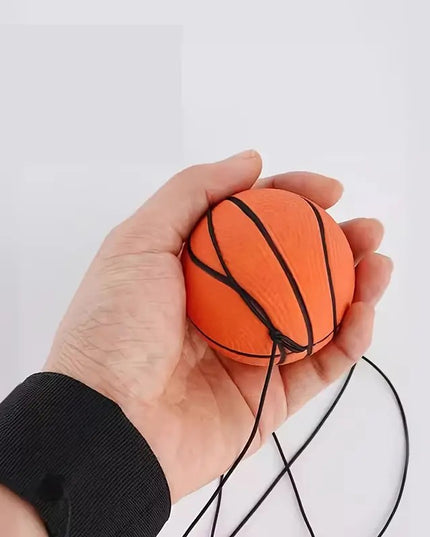 Minge Saltareata Hiperelastica, Model Minge de Basket cu Fixare de Mana, Space Moon Ball foarte Elastica, Antistress pentru Copii, Diametru 66 mm
