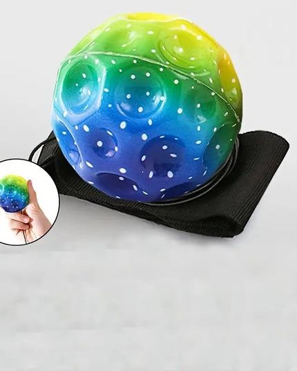 Minge Saltareata Hiperelastica, Space Moon Ball foarte Elastica, Antistress pentru Copii, Diametru 66 mm