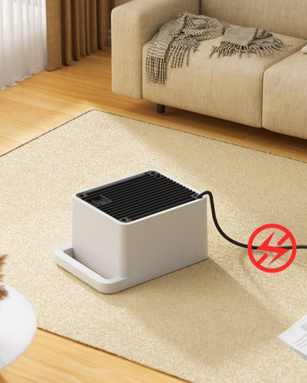 Mini Aeroterma, Mini Radiator Electric, Putere 900 W, Buton cu 2 Trepte de Temperatura, Inchidere Automata, cu Maner de Prindere