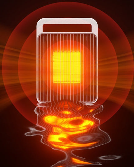 Mini Aeroterma, Mini Radiator Electric, Putere 900 W, Buton cu 2 Trepte de Temperatura, Inchidere Automata, cu Maner de Prindere