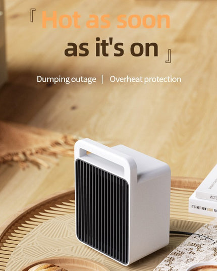 Mini Aeroterma, Mini Radiator Electric, Putere 900 W, Buton cu 2 Trepte de Temperatura, Inchidere Automata, cu Maner de Prindere