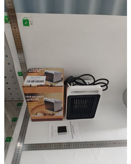 Mini Aeroterma, Mini Radiator Electric, Putere 900 W, Buton cu 2 Trepte de Temperatura, Inchidere Automata, cu Maner de Prindere