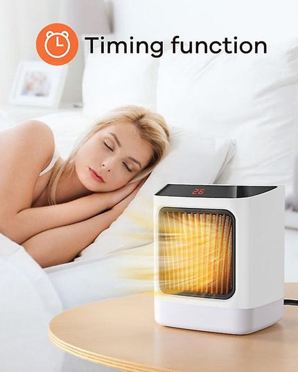 Mini incalzitor portabil afisaj digital, sincronizare inteligenta, lumina de noapte colorata