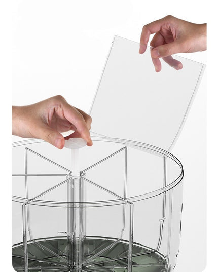 Dozator Etajat de Cereale Rotativ 360, 6 Compartimente, Capacitate 10L, Cofraj Special pentru Oua, Vas pentru Scurgerea Cerealelor