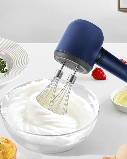 Mixer Electric fara Fir, Mixer pentru Oua Smantana Frisca, Maner Plastic, Usor de Utilizat si Depozitat