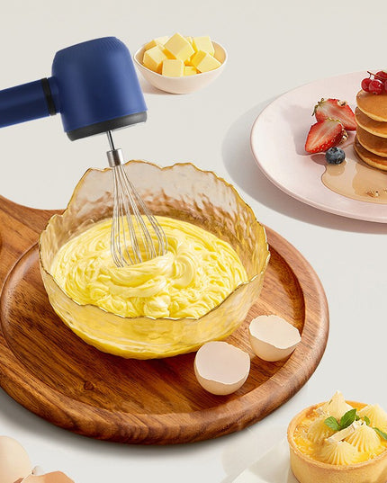 Mixer Electric fara Fir, Mixer pentru Oua Smantana Frisca, Maner Plastic, Usor de Utilizat si Depozitat