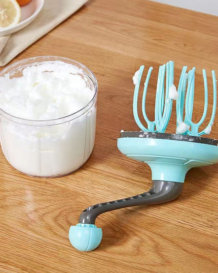 Mixer Manual, pentru Oua Smantana Frisca Aluat, Maner Plastic, Usor de Utilizat si Depozitat, Bol