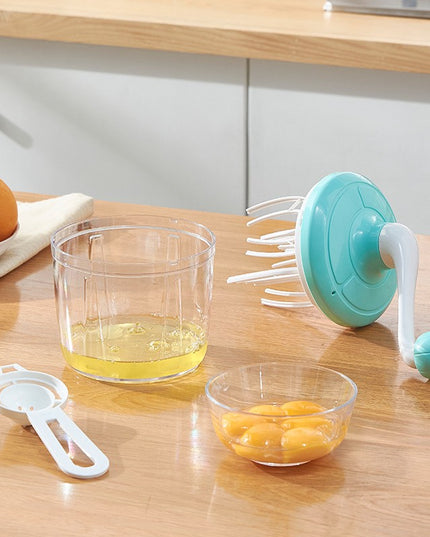 Mixer Manual, pentru Oua Smantana Frisca Aluat, Maner Plastic, Usor de Utilizat si Depozitat, Bol