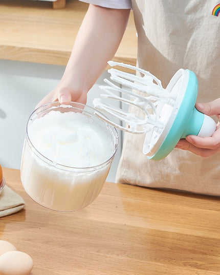 Mixer Manual, pentru Oua Smantana Frisca Aluat, Maner Plastic, Usor de Utilizat si Depozitat, Bol