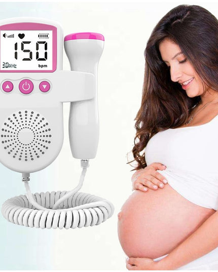 Monitor Fetal Doppler, Monitorizare Sarcina, Ritm Cardiac, Ecran LCD 4.5 cm, 2 x Baterii AA (neincluse), Portabil, din ABS, 12.8 x 9.6 x 3