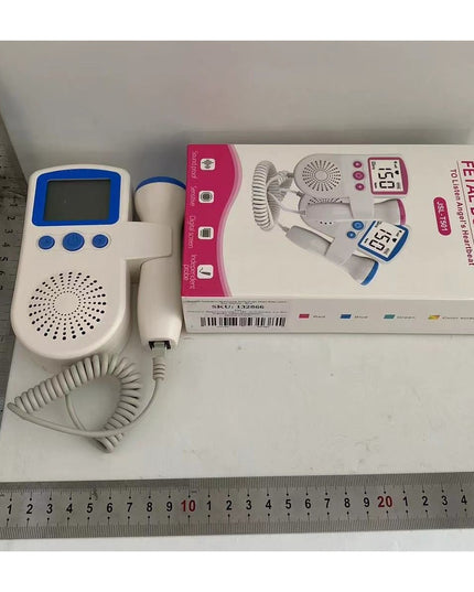 Monitor Fetal Doppler, Monitorizare Sarcina, Ritm Cardiac, Ecran LCD 4.5 cm, 2 x Baterii AA (neincluse), Portabil, din ABS, 12.8 x 9.6 x 3 cm, Utilizare de la 9 Saptamani