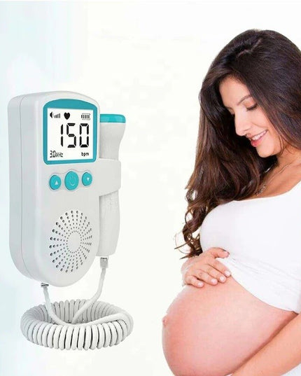 Monitor Fetal Doppler, Monitorizare Sarcina, Ritm Cardiac, Ecran LCD 4.5 cm, 2 x Baterii AA (neincluse), Portabil, din ABS, 12.8 x 9.6 x 3 cm, Utilizare de la 9 Saptamani
