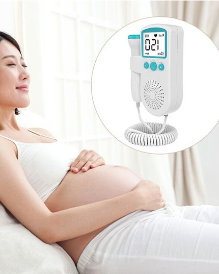 Monitor Fetal Doppler, Monitorizare Sarcina, Ritm Cardiac, Ecran LCD 4.5 cm, 2 x Baterii AA (neincluse), Portabil, din ABS, 12.8 x 9.6 x 3 cm, Utilizare de la 9 Saptamani