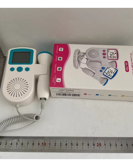 Monitor Fetal Doppler, Monitorizare Sarcina, Ritm Cardiac, Ecran LCD 4.5 cm, 2 x Baterii AA (neincluse), Portabil, din ABS, 12.8 x 9.6 x 3 cm, Utilizare de la 9 Saptamani