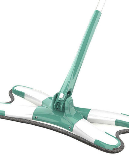 Mop Plat cu Laveta din Microfibra, Pentru Uz Casnic, Sistem de Stoarcere X, Tija Telescopica , Rotire 360°