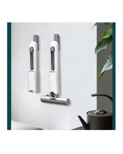 Mop de mana mini-portabil, cu sistem de stoarcere, dispozitiv de curatat manual, cu burete absorbant, material PVA, multisuprafete si geamuri