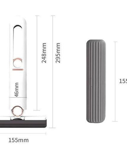 Mop de mana mini-portabil, cu sistem de stoarcere, dispozitiv de curatat manual, cu burete absorbant, material PVA, multisuprafete si geamuri