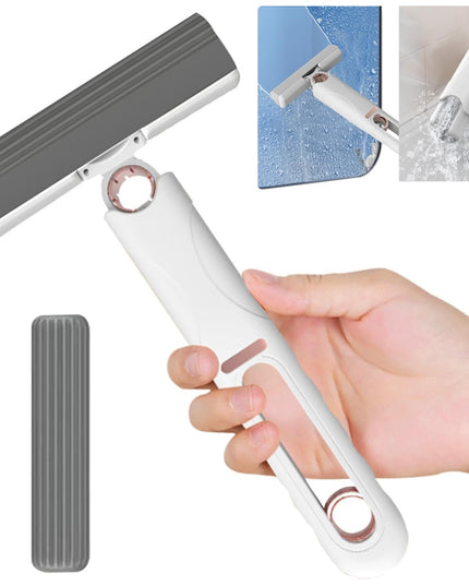 Mop de mana mini-portabil, cu sistem de stoarcere, dispozitiv de curatat manual, cu burete absorbant, material PVA, multisuprafete si geamuri