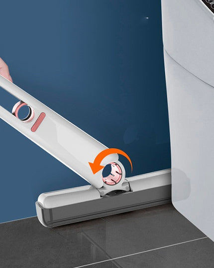 Mop de Mana Mini-Portabil, cu Sistem de Stoarcere, Dispozitiv de Curatat Manual, cu Burete Absorbant, din PVA,3 Rezerve