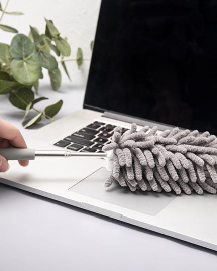 Mop din Microfibra pentru Curatenie, 2 Capete Detasabil, Mop din Microfibra, Pamatuf pentru Praf, Maner Extensibil, EVA, Impachetate in Sac cu Fermoar