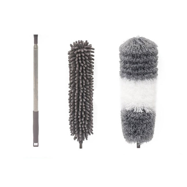 Mop din Microfibra pentru Curatenie, 2 Capete Detasabil, Mop din Microfibra, Pamatuf pentru Praf, Maner Extensibil, EVA, Impachetate in Sac cu Fermoar