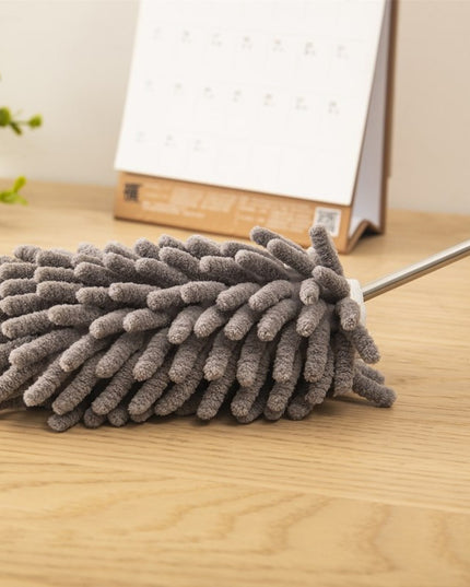 Mop din Microfibra pentru Curatenie, 3 Capete Detasabil, Mop din Microfibra, Pamatuf pentru Praf, Mini Perie, Maner Extensibil, EVA, Impachetate in Sac cu Fermoar