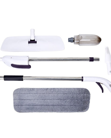 Mop plat, cu pulverizator, pentru uz casnic, plastic, rezerva de mop din microfibra